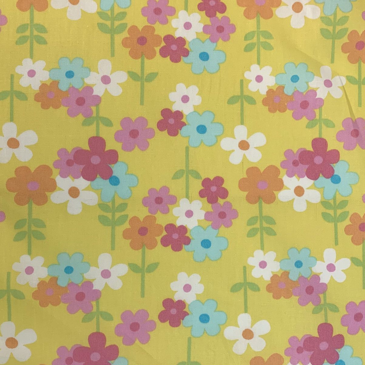 Sewing Room Festival Yellow Cotton Floral Fabric S