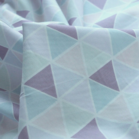 Sewing Room Harlequin Light Pale Colours Trinagle Printed Cotton Fabric Cu