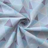 Sewing Room Harlequin Light Pale Colours Trinagle Printed Cotton Fabric Cud