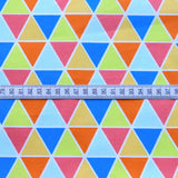 Sewing Room Harlequin Multicoloured Triangle Cotton Craft Dress Fabric S