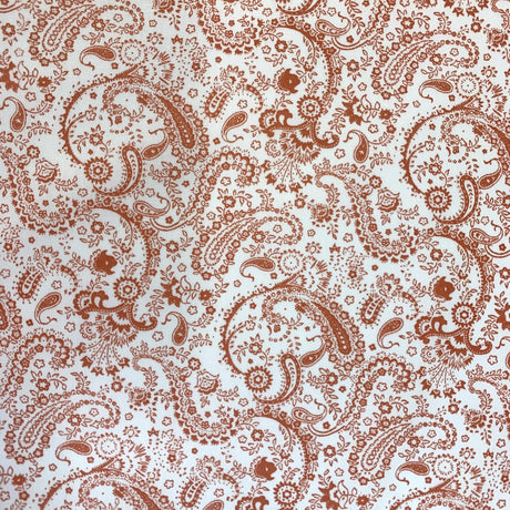 Sewing Room Henna Art Orange Cotton Fabric S