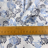 Sewing Room Ivy White Blue Flower Cotton Cud