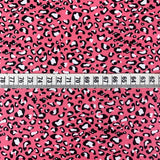 Sewing Room Mars Pink Plain Dyed Cotton Poplin Cheetah Leopard Scale 2