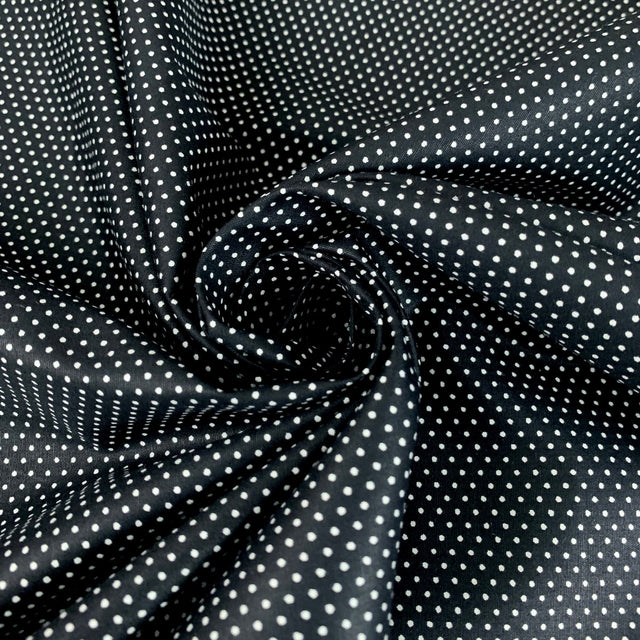 Sewing Room Mirco Dot Black Cotton Fabric Cu