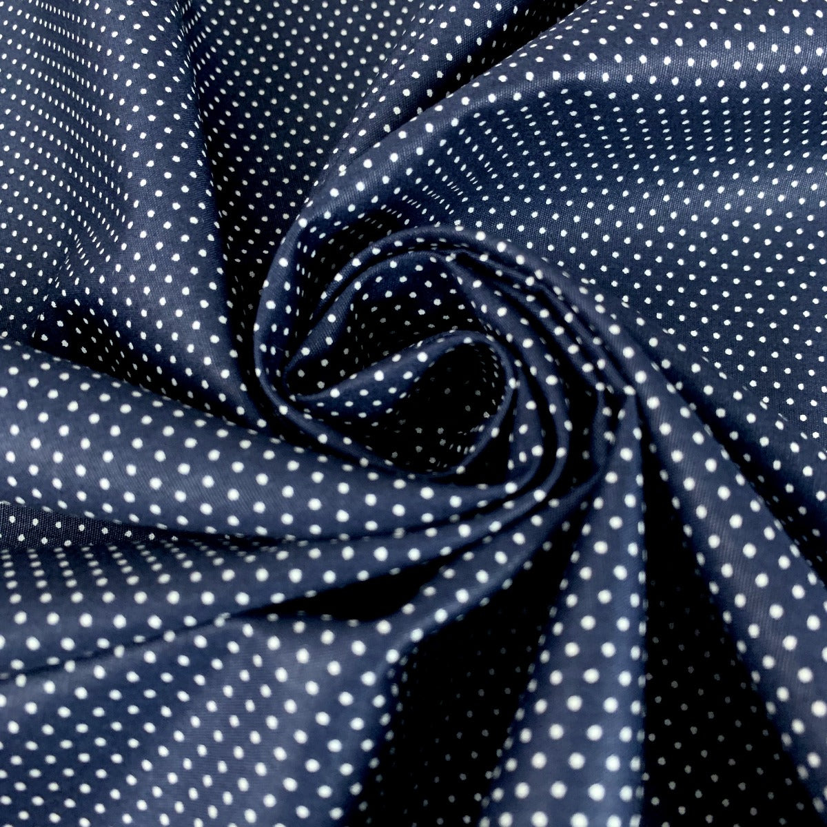 Sewing Room Mirco Dot Navy Cotton Fabric Cud