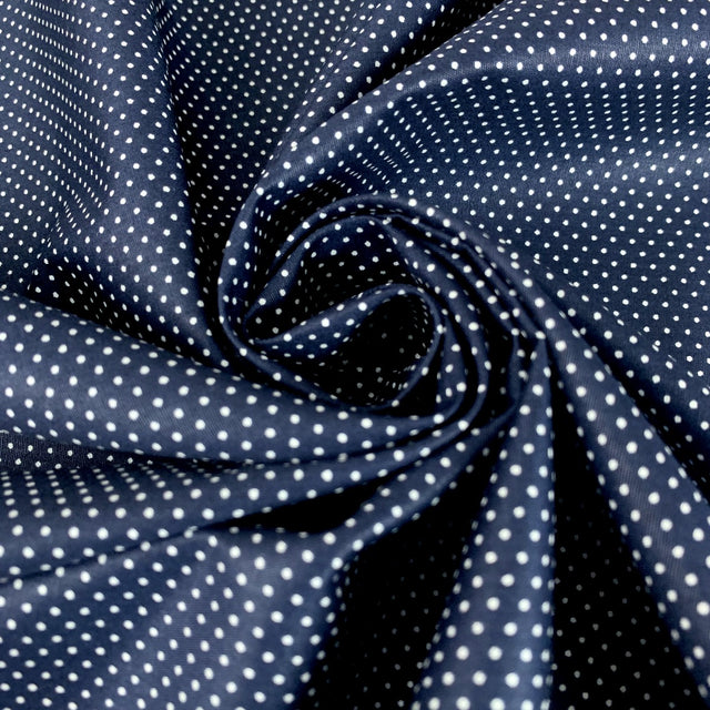 Sewing Room Mirco Dot Navy Cotton Fabric Cud
