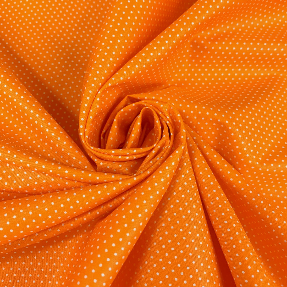Sewing Room Mirco Dot Orange Cotton Fabric Cud