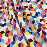 Sewing Room Multi Cube Cotton Fabric Cud1