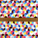 Sewing Room Multi Cube Cotton Fabric S
