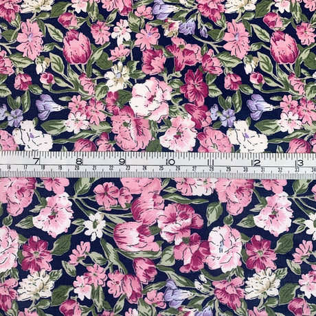 Sewing Room Rose Pink Floral Pattern Cp