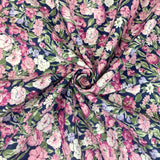 Sewing Room Rose Pink Floral Pattern Swirl