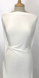 Sheen White Stretchy Knitted Jersey White Dress Lining Dress