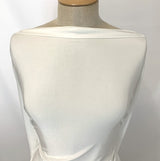 Sheen White Stretchy Knitted Jersey White Dress Lining Neck