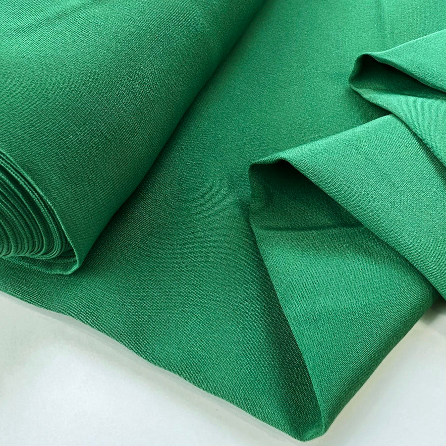 Silk Acetate Dress Fabric Danbury Crepe  Emerald Bolt