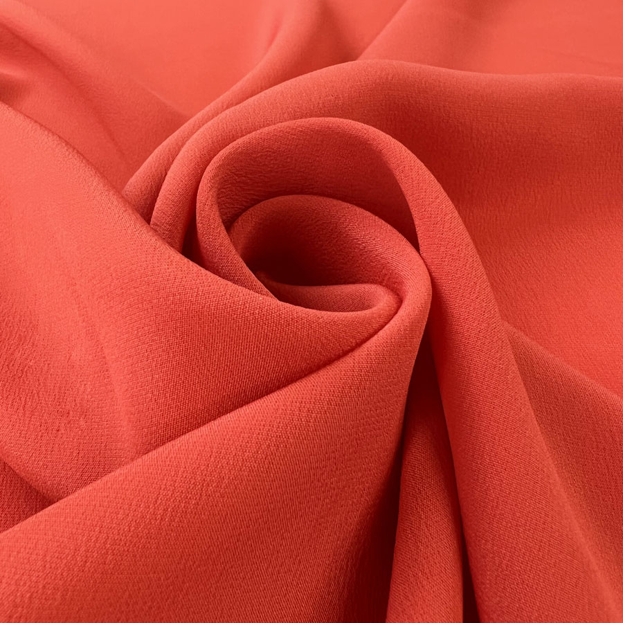 Silk Acetate Dress Fabric Danbury Crepe Scarlet Twist