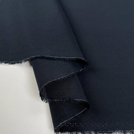 Silk Crepe De Chine Charcoal Italian Ex Designer Plain Woven Deadstock Dress Fabric Fold