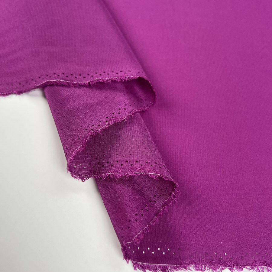 Silk Crepe De Chine Fuchsia Italian Ex Designer Plain Woven Deadstock Dress Fabric Fold