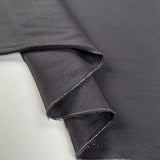 Silk Crepe De Chine Grey Italian Ex Designer Plain Woven Deadstock Dress Fabric Fold