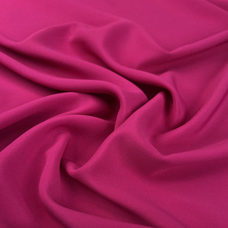Silk Plus Fuchsia Pink Acetate Italian Lightweight Plain Woven Dress Fabric