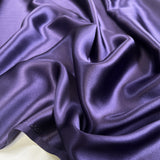 Silk Radiance Purple Ex Designer Italian Satin Dress Fabric
