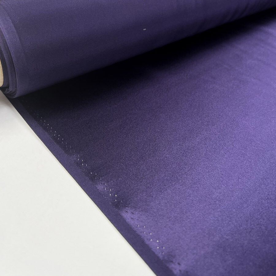 Silk Radiance Purple Ex Designer Italian Satin Dress Fabric Roll