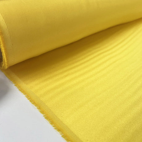 Silk Radiance Yellow Ex Designer Italian Satin Dress Fabric Roll