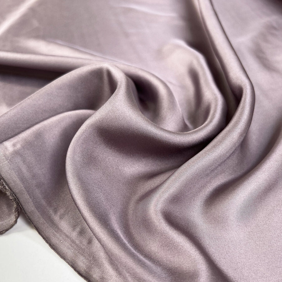 Silk Twill Eva Lavender Italian Ex Designer Deadstock Dress Fabric