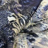 Silk Viscose Burnout Sheer Dress Fabric  Mirage Safari Blue Cu2