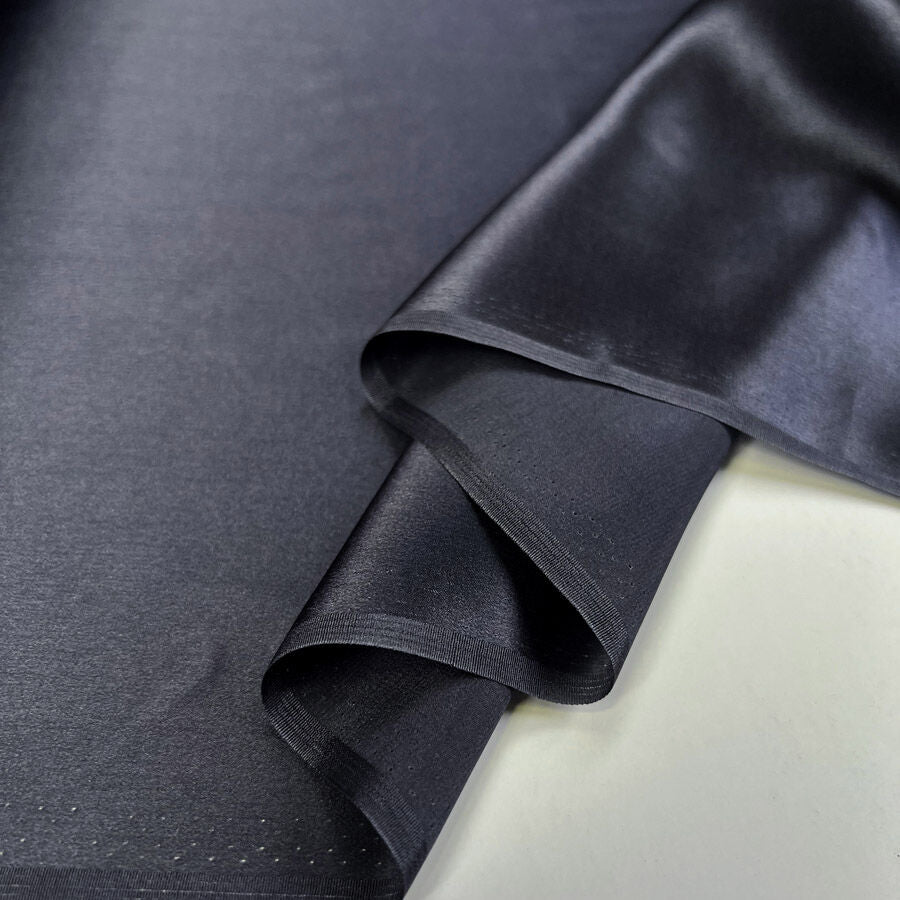 Silk Whisper Grey Italian Ex Designer Habotai Dress Fabric Fold