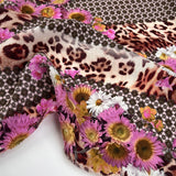 Silks Of Italy Wildflower Jungle Deadstock Italian Pink Floral Animal Print Dress Fabric