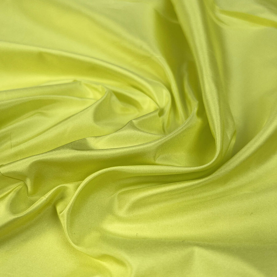 Silks Of Italy Zesty Acid Yellow Woven Dress Fabric
