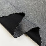 Silver Threads Polyester Elastane Stretch Knit Black Lurex Jersey Fabric Fold