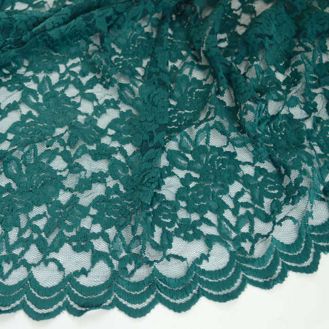 Simply Lace Polyester Lace Teal Dress Fabric Cu