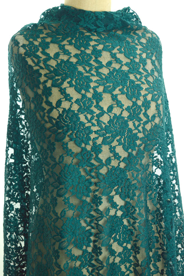 Simply Lace Polyester Lace Teal Dress Fabric M1