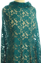 Simply Lace Polyester Lace Teal Dress Fabric M1