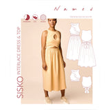 Sisko Interlace Dress And Top Pattern By Named Clothing Front