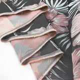 Smooth Brocade Silver Pink Floral Dressmaking Fabric Fold