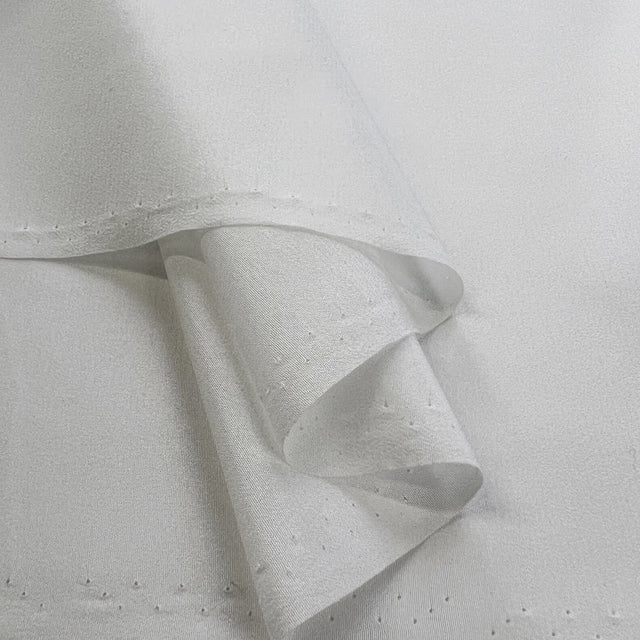 Snow White Nylon Finely Woven Lining Fabric Fold