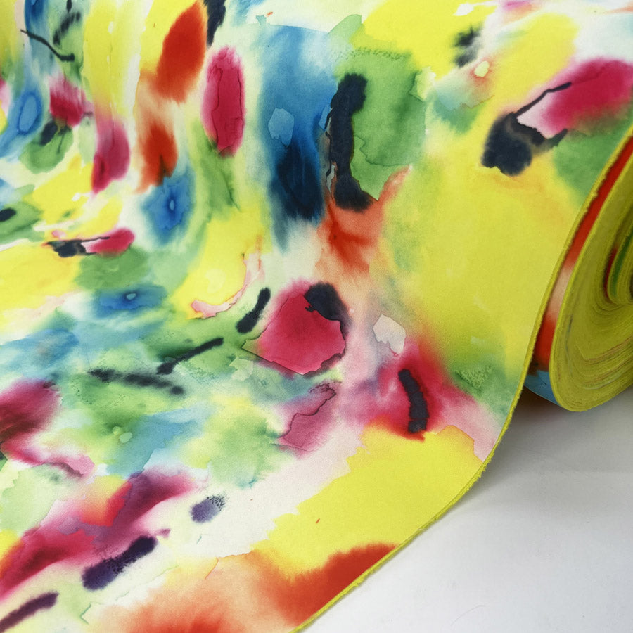 Soft Shell Sunset Splash Polyester Spandex Abstract Yellow Raincoat Fabric Roll Dd1Abc26 E813 400D B678 1432Aa3Cd5Ad