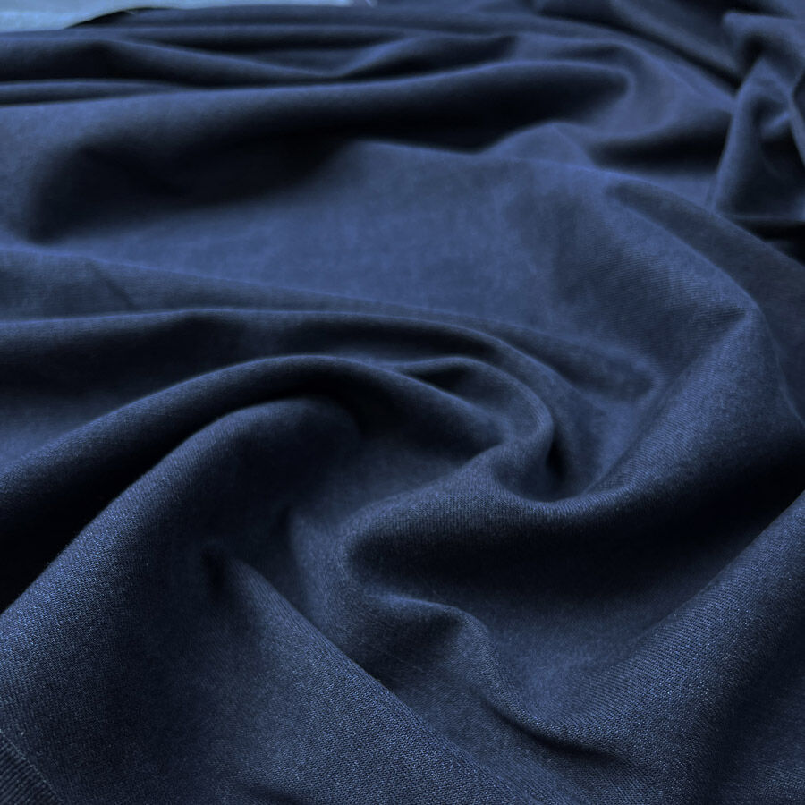 Soft Tencel Denim Dark Indigo Blue Polyester Viscose Elastane Stretch Woven Trouser Fabric
