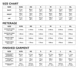 Sohie dress pattern tessuti size chart