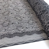 Spanish Eyes Slate Grey Corded Lace Bridal Fabric Roll