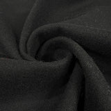 Spats Soft Black Wool Coating Fabric Twist