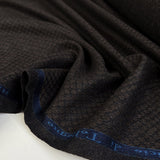 Special Suiting 100% Cashmere Brown Italian Diamond Pattern Lightweight Fabric
