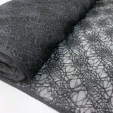 Spider Web Black Nlyon Raschel Lace Dress Fabric B2