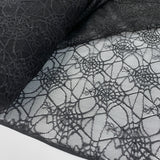 Spider Web Black Nlyon Raschel Lace Dress Fabric B3