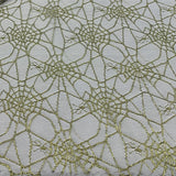 Spider Web Gold Nlyon Raschel Lace Dress Fabric S