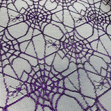 Spider Web Purple Nlyon Raschel Lace Dress Fabric S