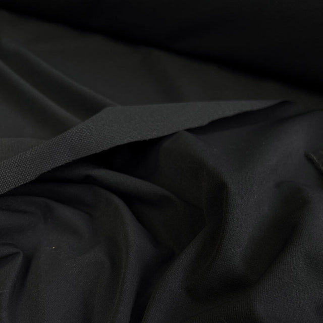 Sporty Nylon Spandex Black Stretch Fabric