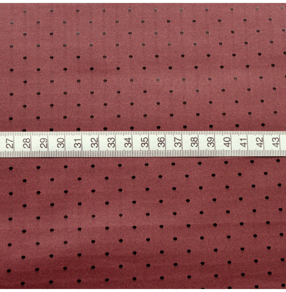 Spotty Lining Dark Red Polyester Spotty Dark Red Dress Lining Fabric S
